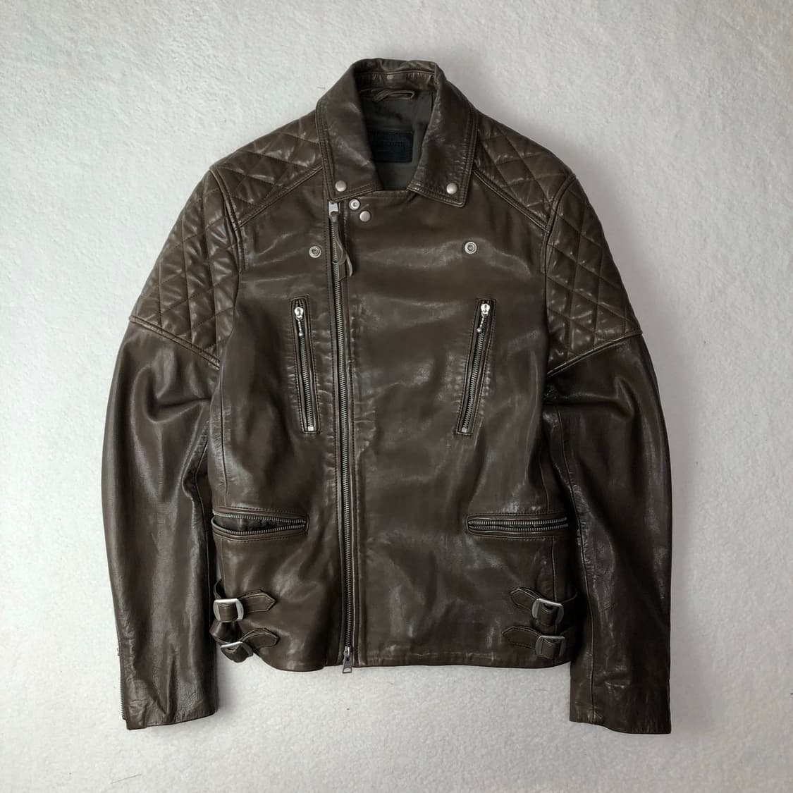 올세인츠 양가죽 더블 라이더자켓 상품이미지3