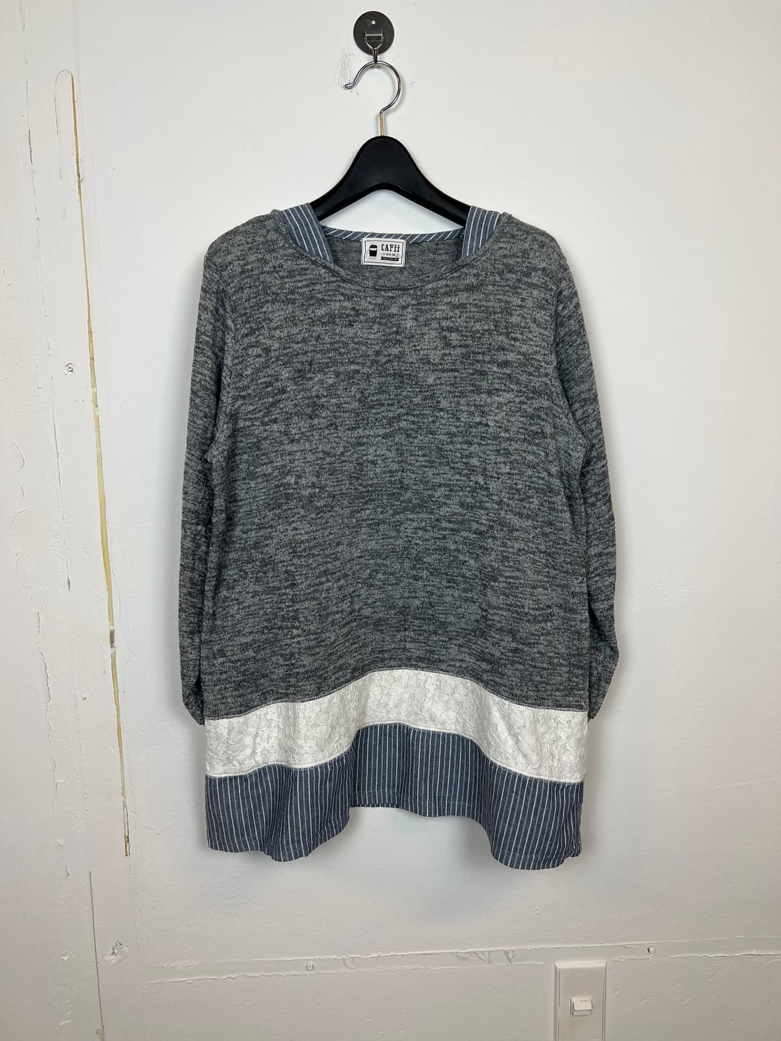 T096 JPN 모리/러블리/펑크/Y2K 디테일 긴팔 니트 3L 상품이미지1