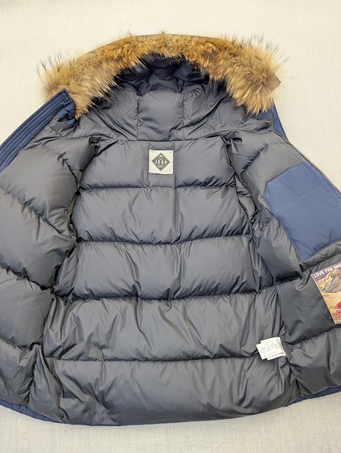 지프 네이비 후드 패딩 점퍼 상품이미지10