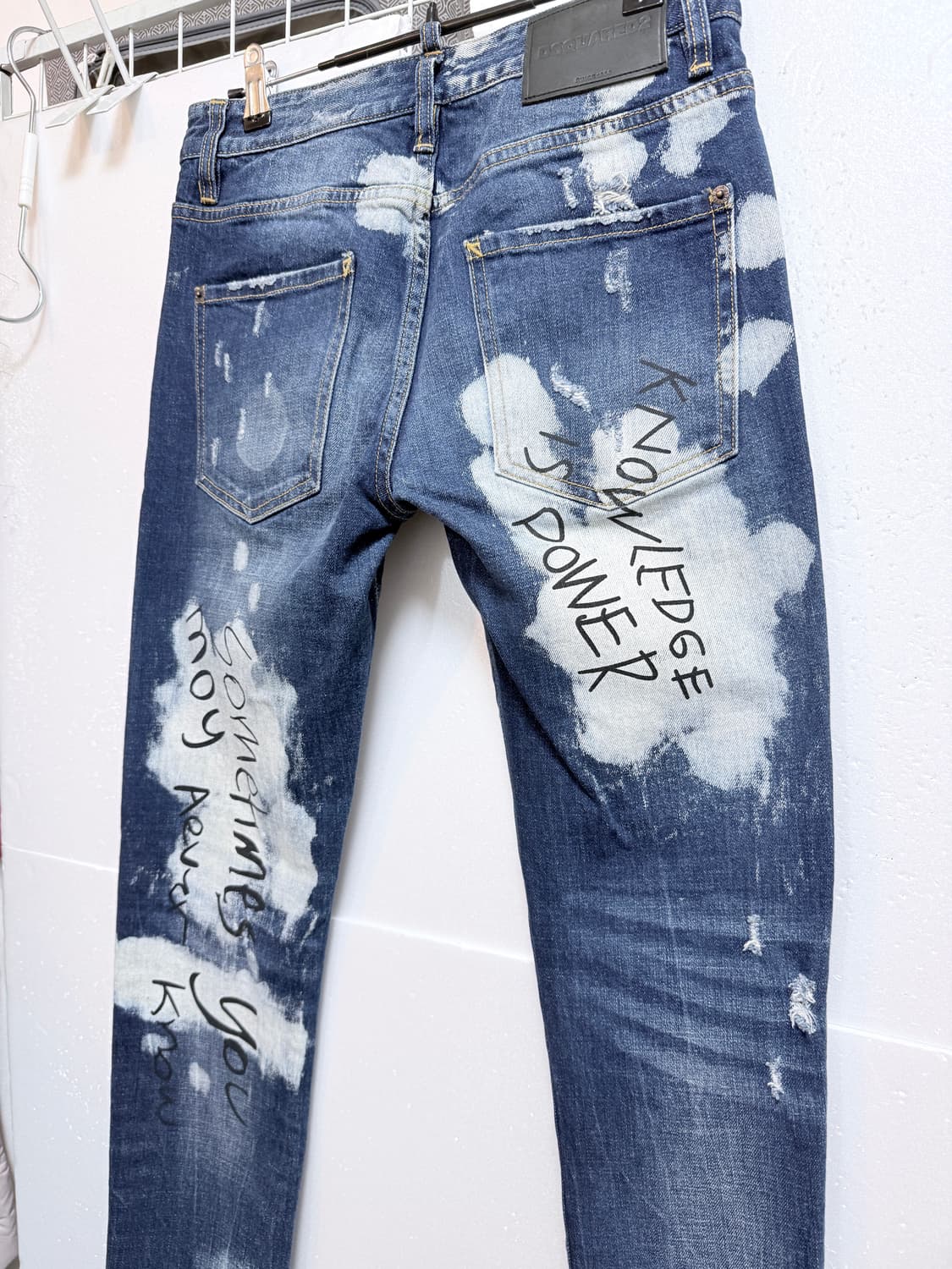 DSQUARED2 디스퀘어드2 그래피티 디스트로이드 슬림 데님 팬츠 46 상품이미지7