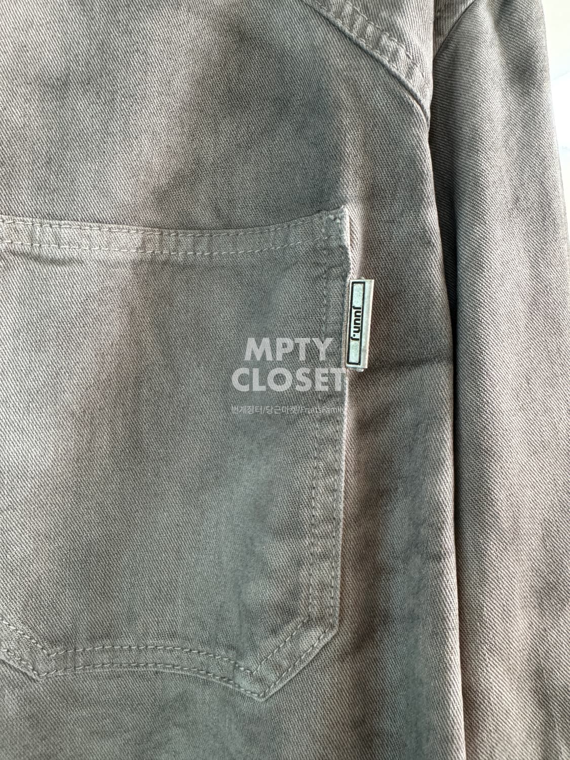 [46] 준지 25fW 페인티드 데님 셔츠 베이지 상품이미지4