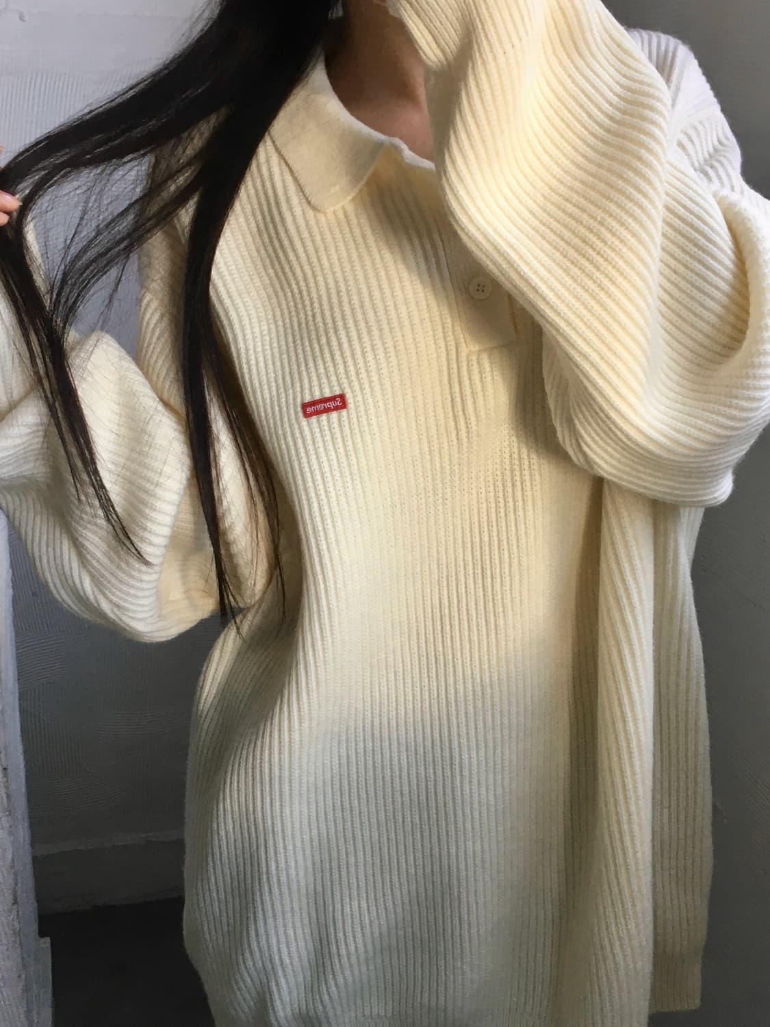 Supreme 슈프림 23FW 스몰 박스 아이보리 스웨터 상품이미지1