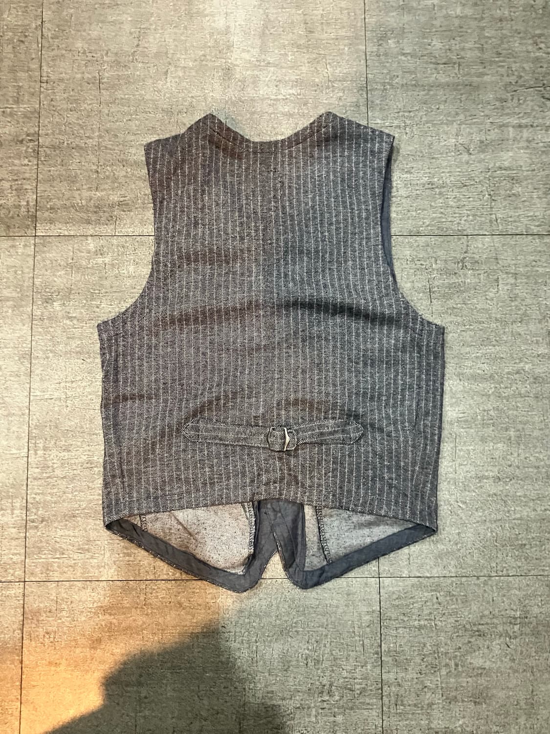 일본빈티지 Navy 핀터깔y2k 긱시크 아메카지 베스트조끼 상품이미지2