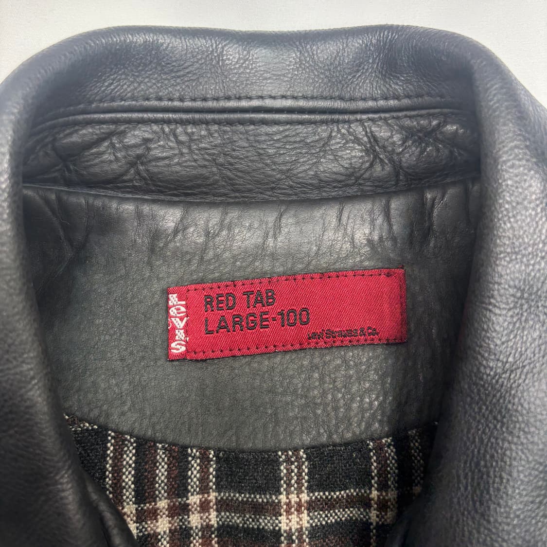 리바이스 레드탭 블랙 카우 레더 자켓 L 상품이미지7