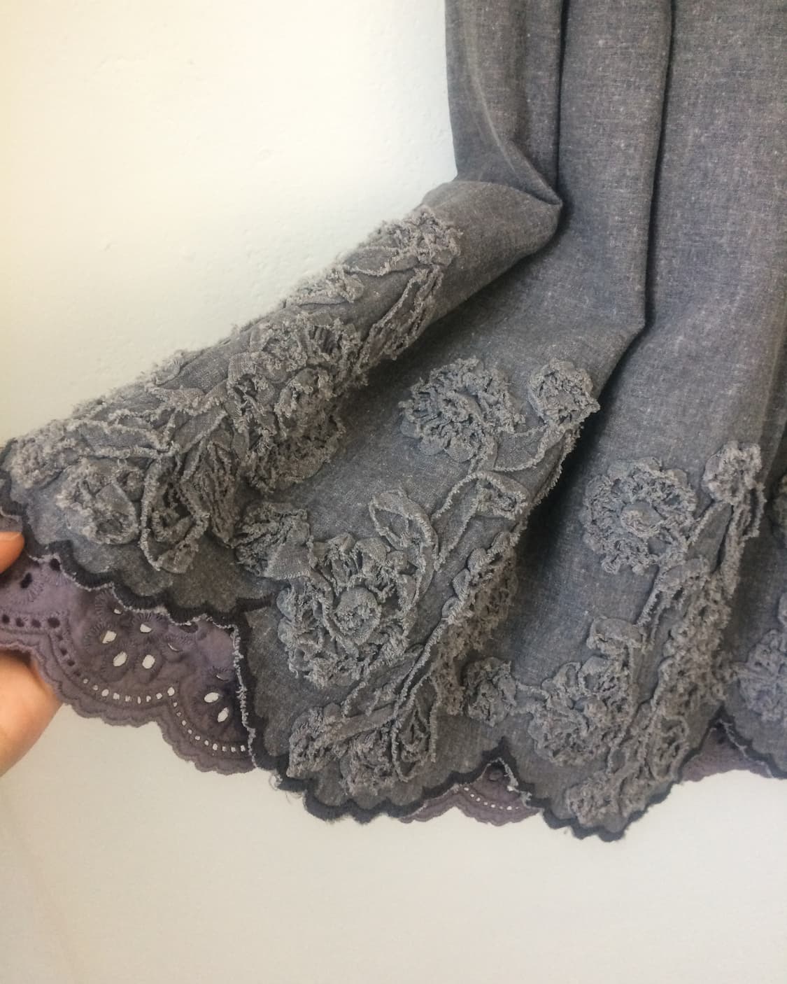 Pattern embroidery point skirt 상품이미지2