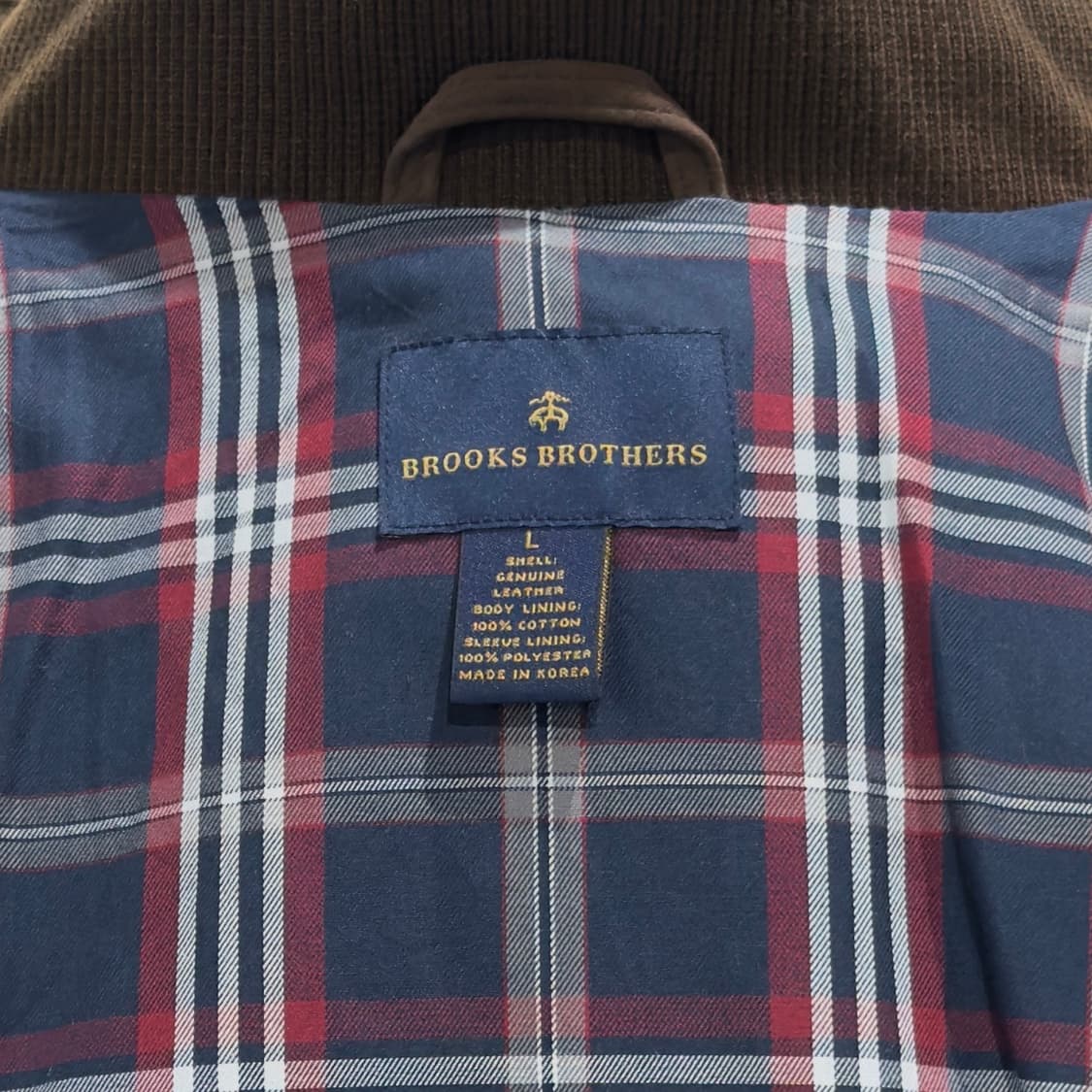 [새상품] 브룩스브라더스 염소가죽 스웨이드 집업 블루종 상품이미지10