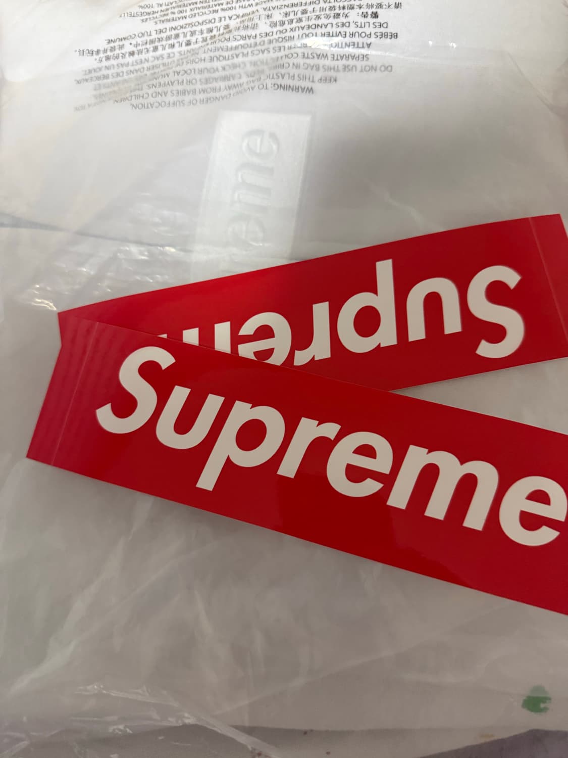 슈프림 x MM6 메종 마르지엘라 박스로고 집업 후드 스웨트셔츠 화이트 상품이미지3