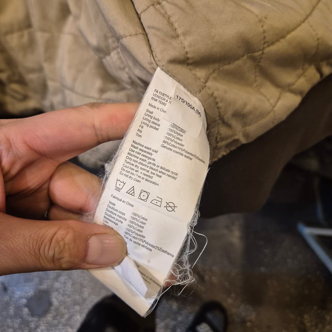 M 팀버랜드 카키브라운 면 체크 블루종자켓  상품이미지4