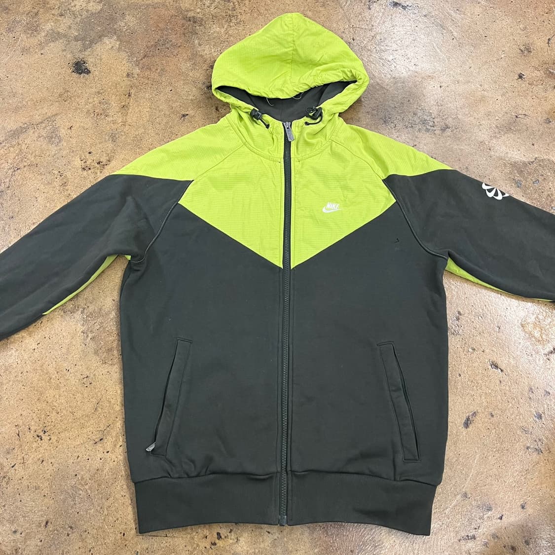 [정품/L] 나이키 형광 블랙 후드 집업 자켓 b10 상품이미지3
