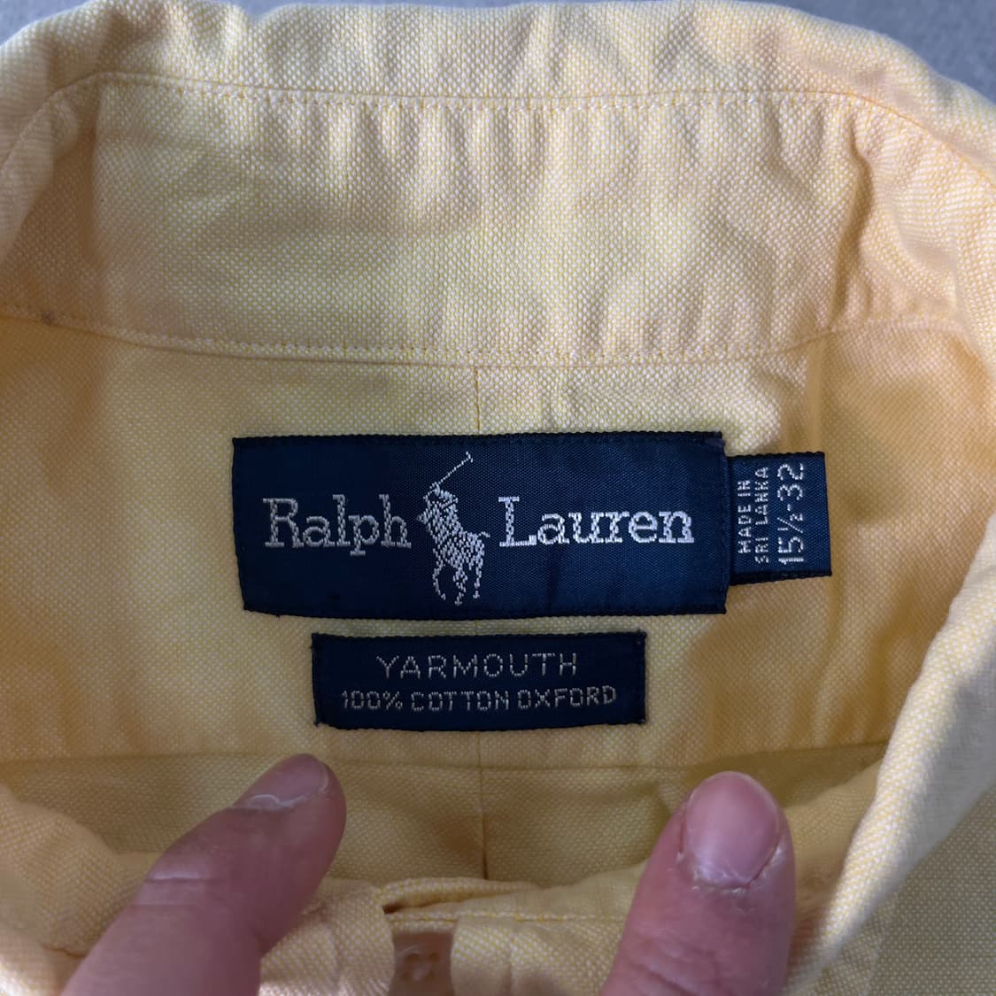 105 폴로랄프로렌 옐로우 코튼 셔츠 상품이미지4