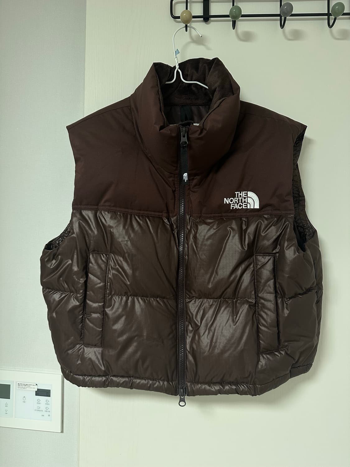 노스페이스 화이트라벨 눕시 다운 베스트 브라운 패딩조끼 상품이미지1