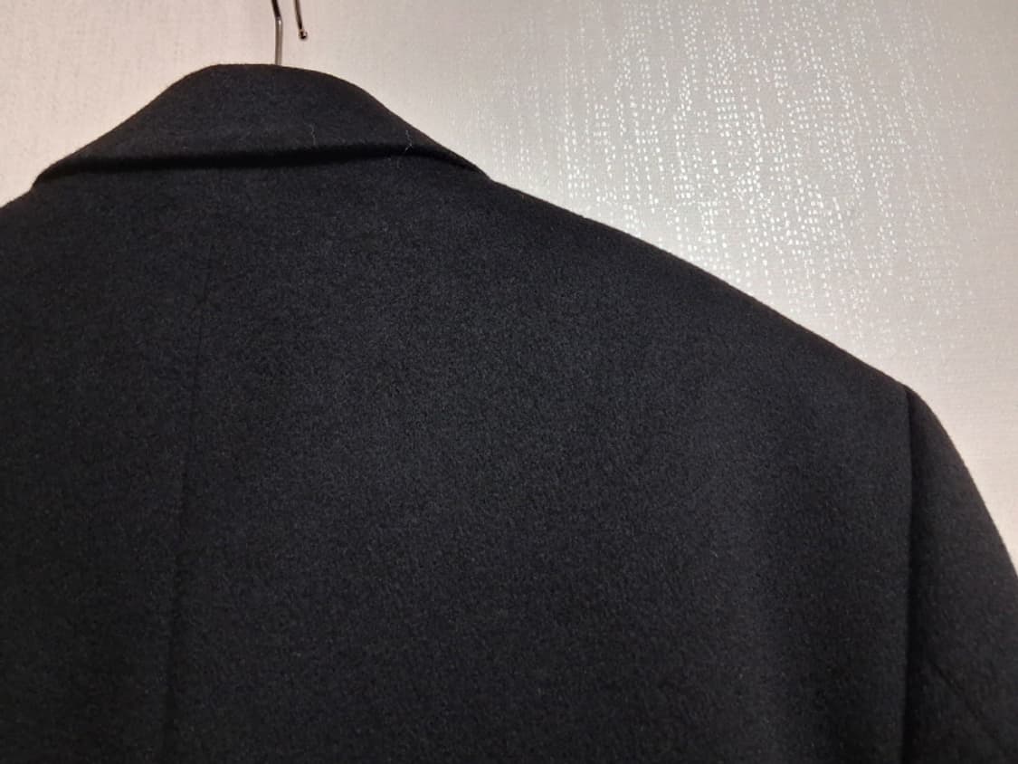 일본빈티지 남성 블랙 퓨어캐시미어코트 표기LL 상품이미지6