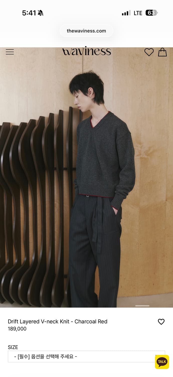 웨이비니스 브이넥 니트 상품이미지1