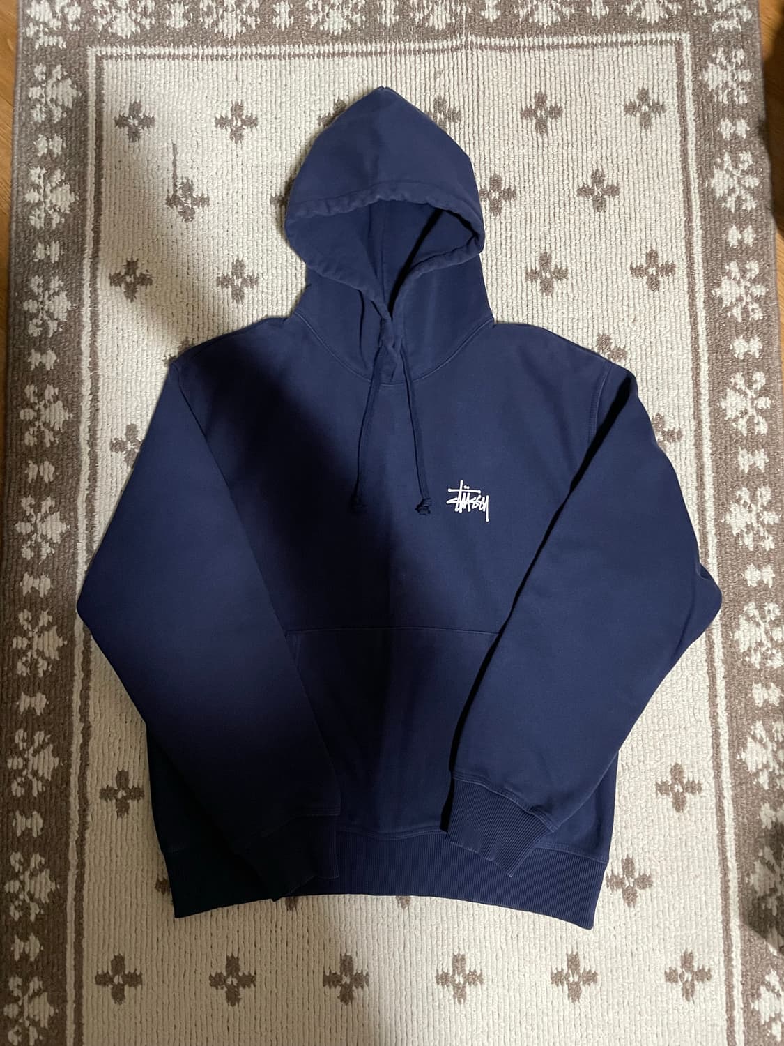 스투시 베이직 후드티 네이비 상품이미지1