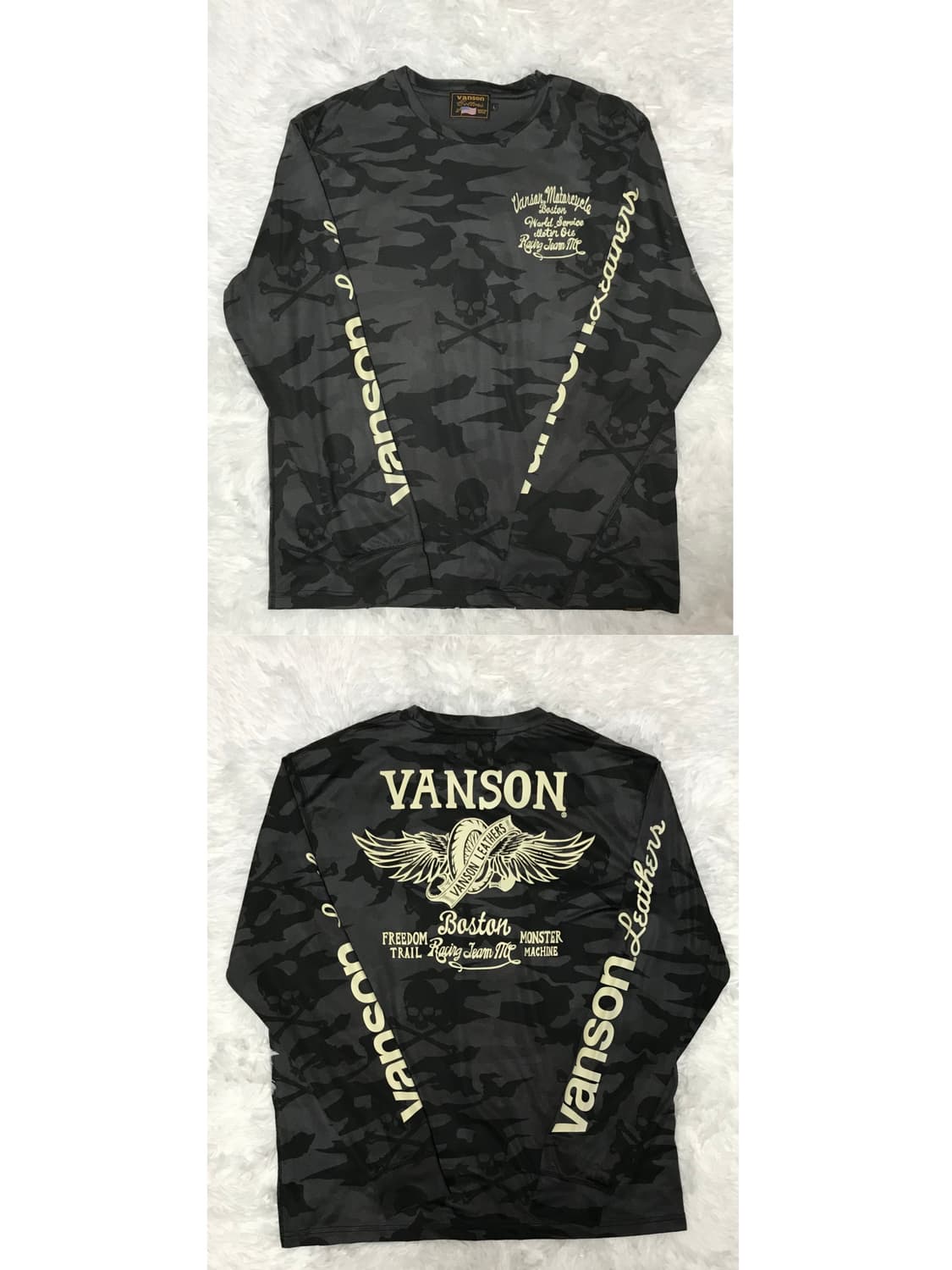 vanson camo black long sleeve 상품이미지1