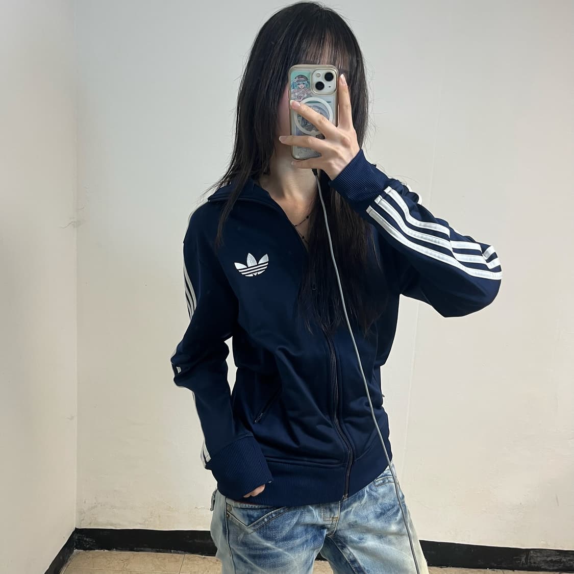 Adidas navy firebird track jacket 상품이미지2