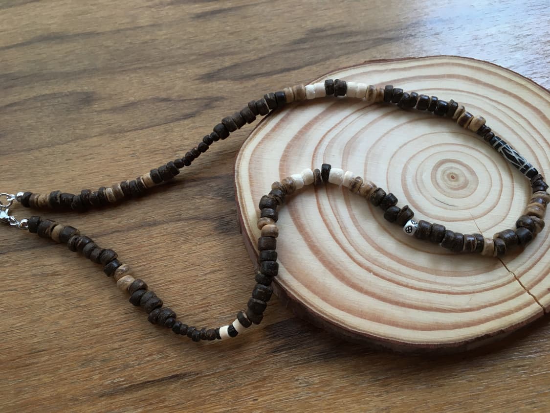 coconut wood necklace 코코넛우드 나무목걸이 상품이미지2