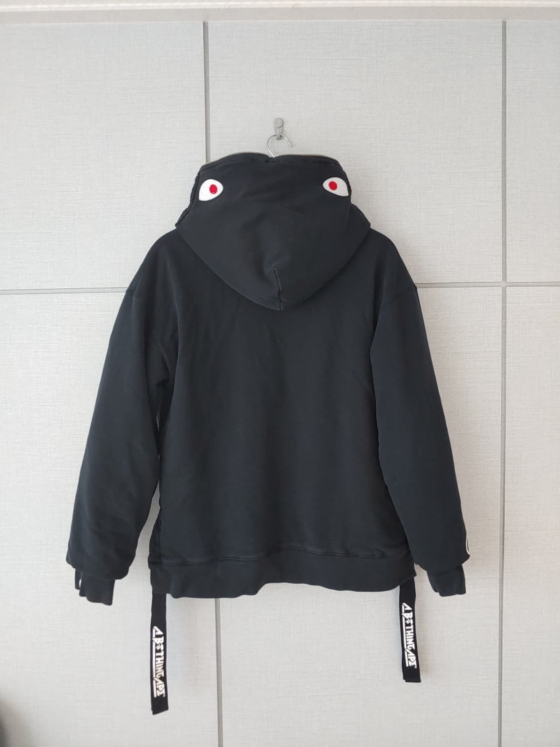 [L] 베이프 1ST 그린카모 플리스 샤크후드 반집업 상품이미지2