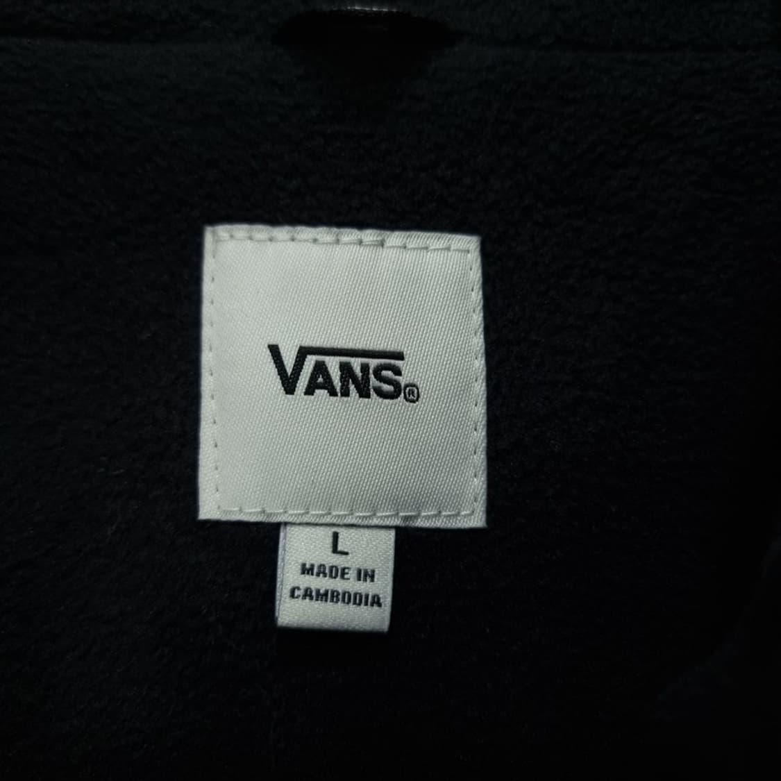 [반스] 컬러 배색 후드 봄버 패딩 자켓 블랙 M18729 상품이미지7