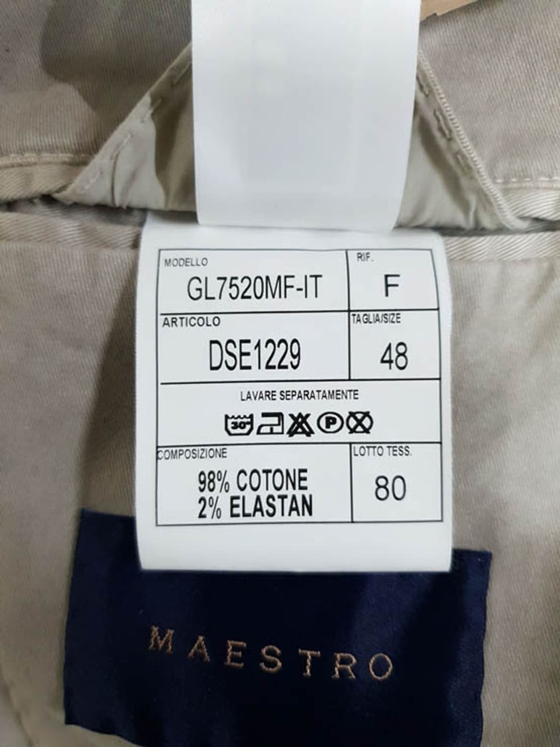 마에스트로 이태리 산티니엘로 코튼 자켓 M 상품이미지10