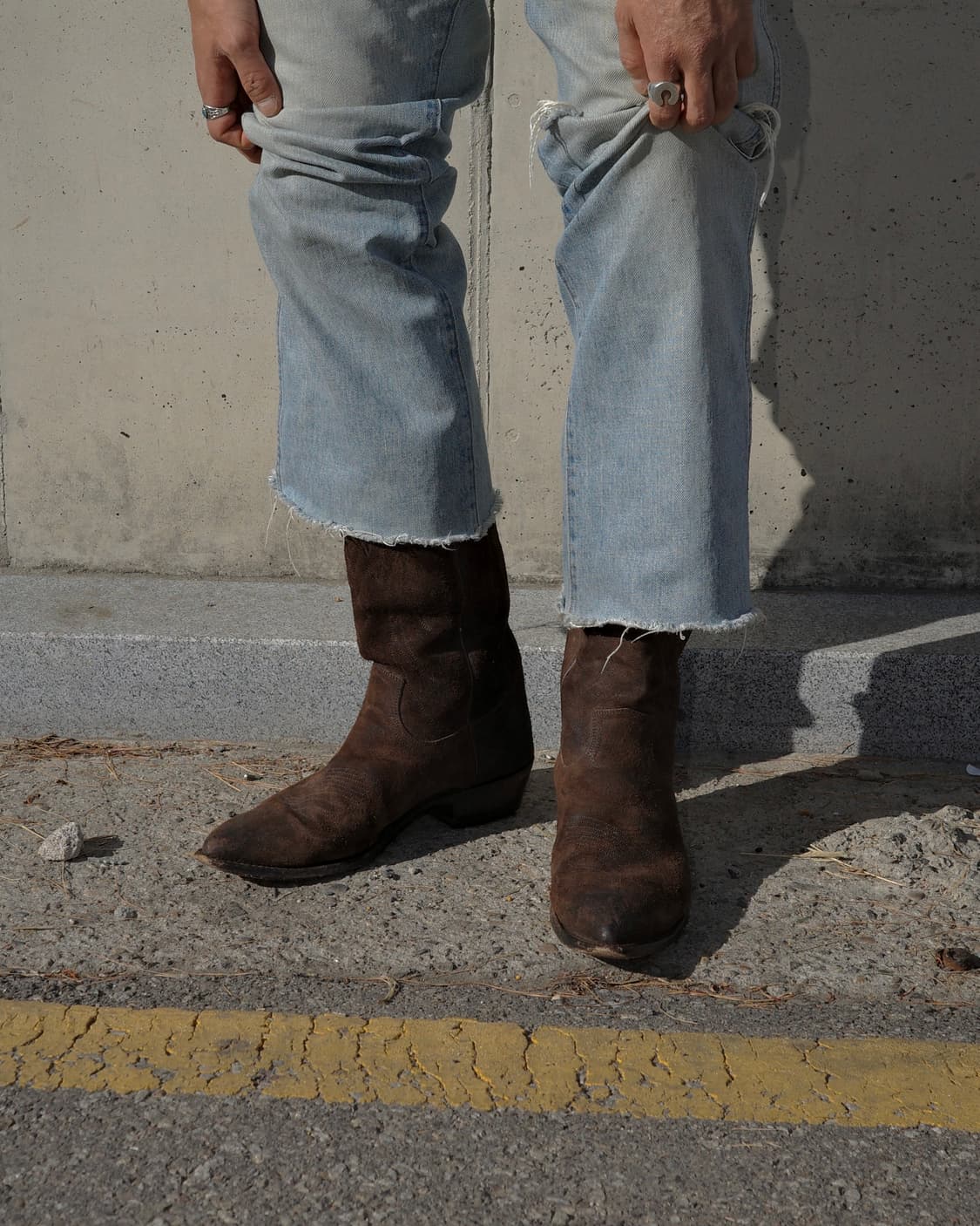 빈티지 frye 스웨이드 웨스턴 부츠 상품이미지9