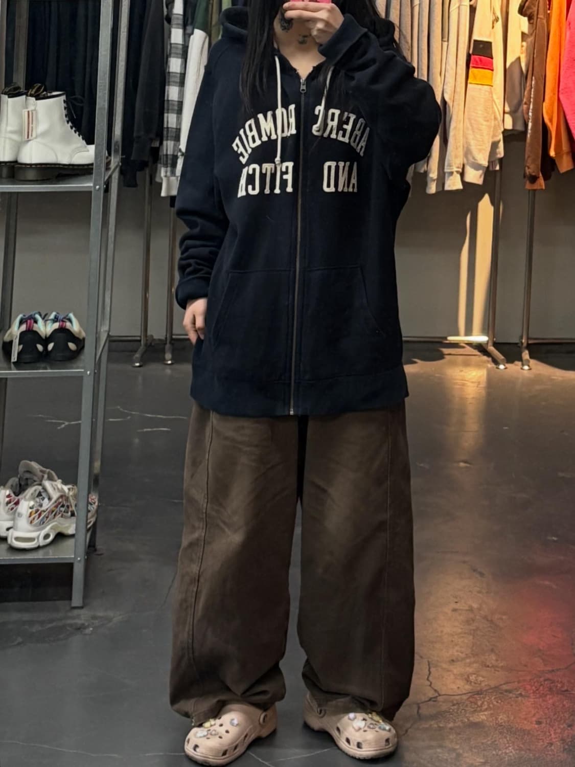 아베크롬비 아치로고 후드집업 A3374 상품이미지1