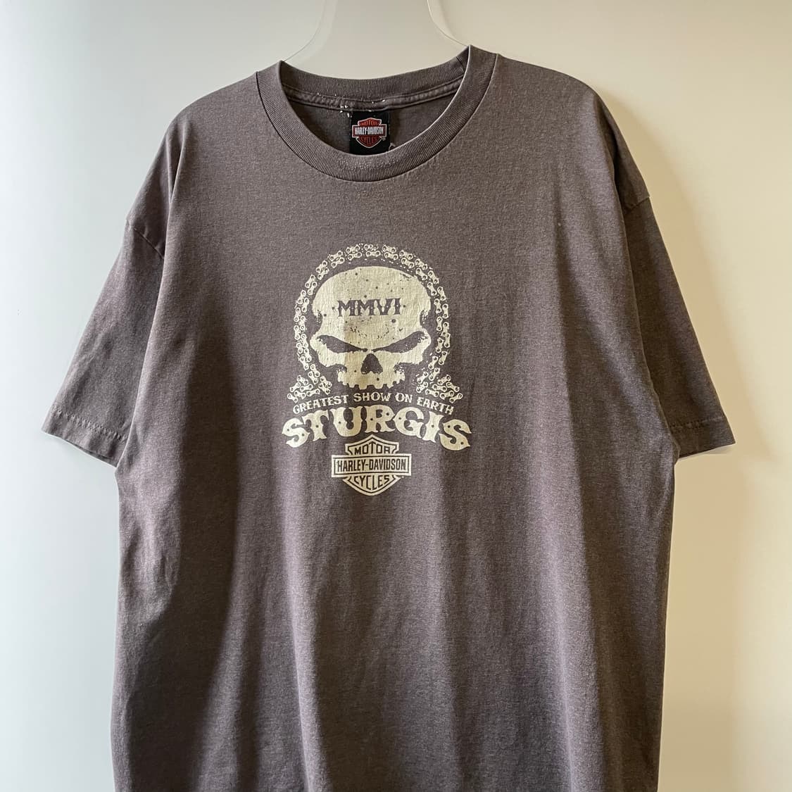 할리데이비슨 롱혼 프린팅 반팔 티셔츠 상품이미지4