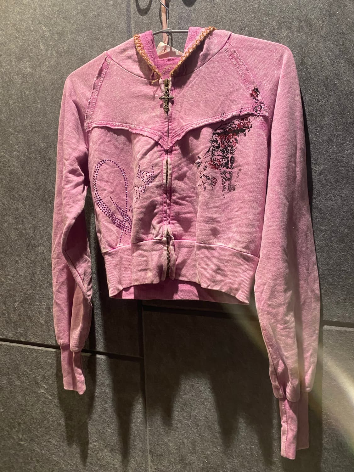 LGB Hysteric Glamour crop hood zip up os 상품이미지3