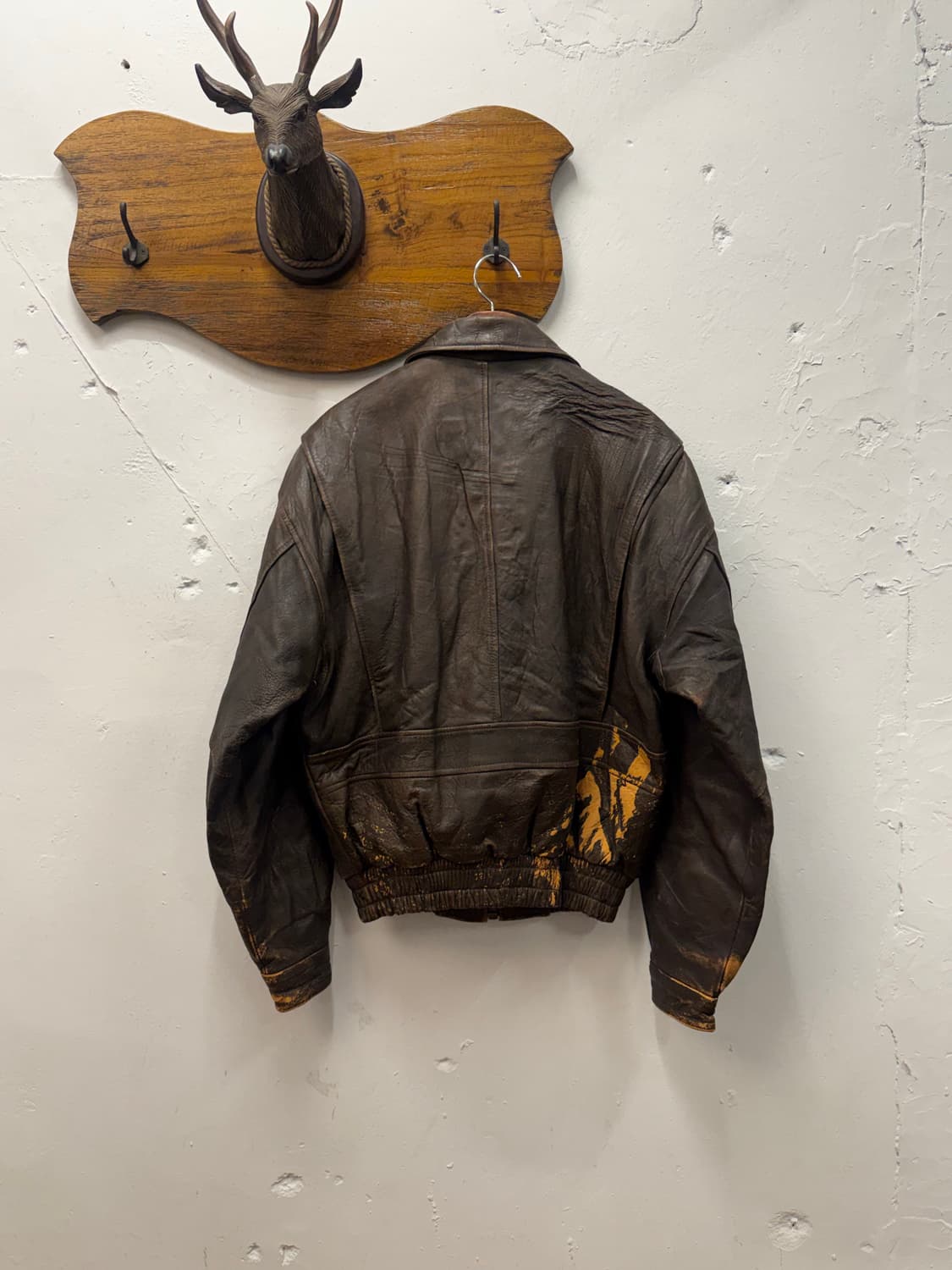 Fabiani Leather Flight A-2 Jacket 상품이미지5