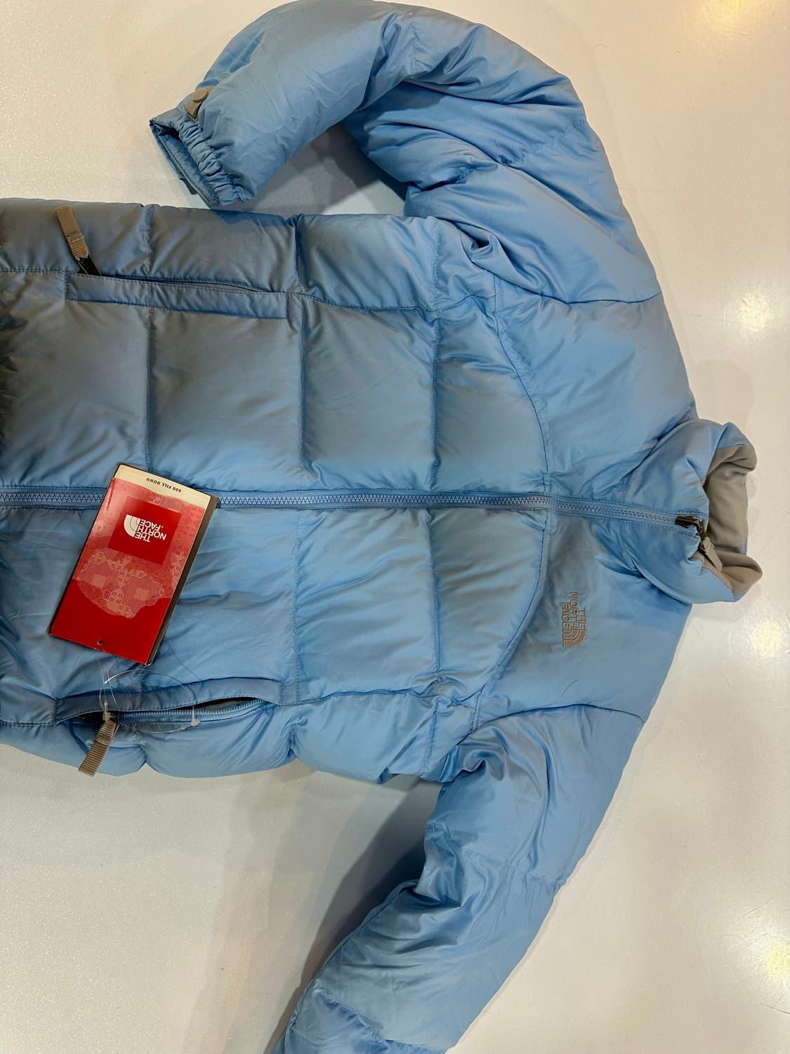 노스페이스 패딩 하늘색 여성 상품이미지2