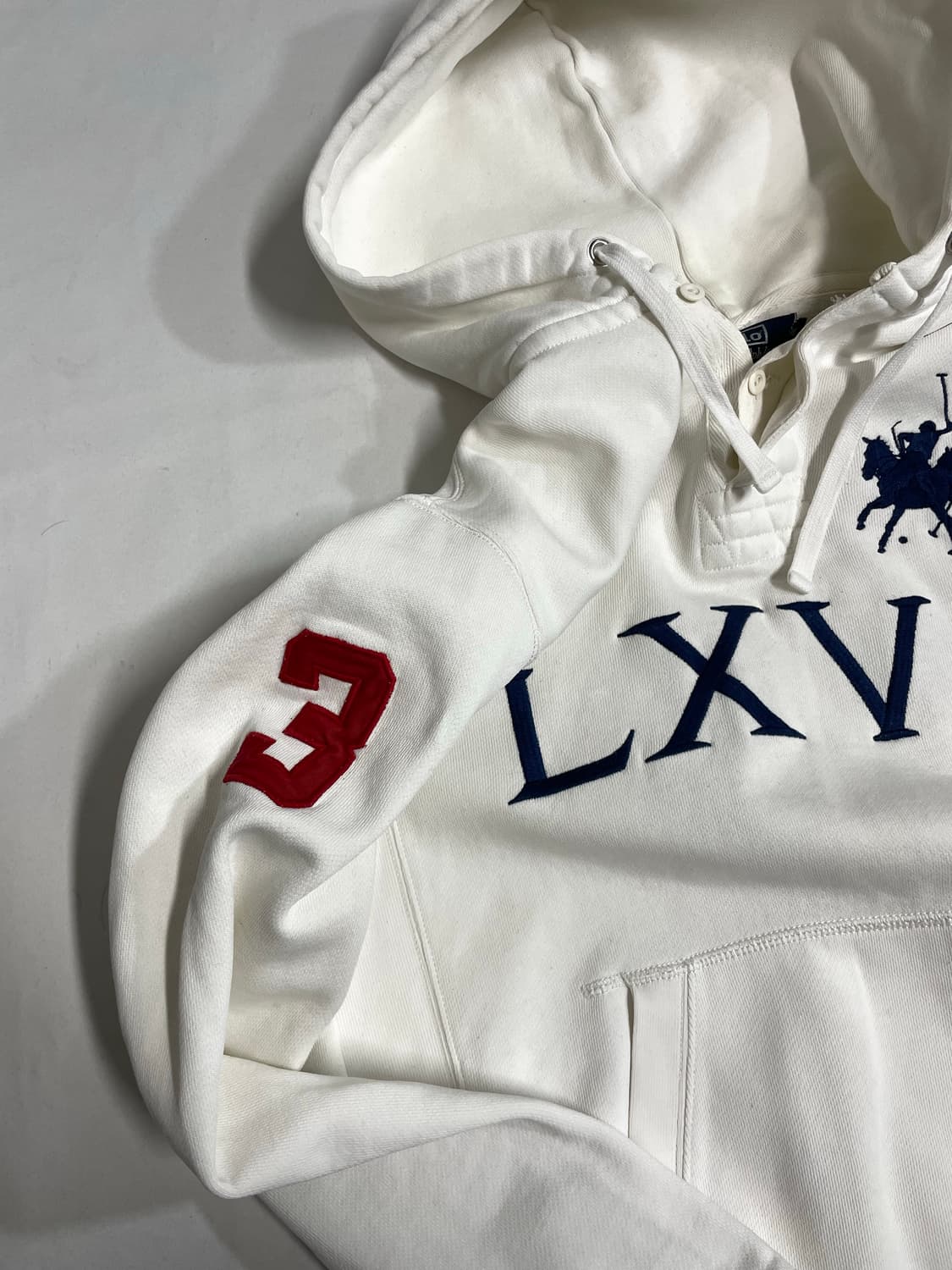 90‘s 랄프로렌 폴로 듀얼매치 더블빅포니 럭비 후디 상품이미지4