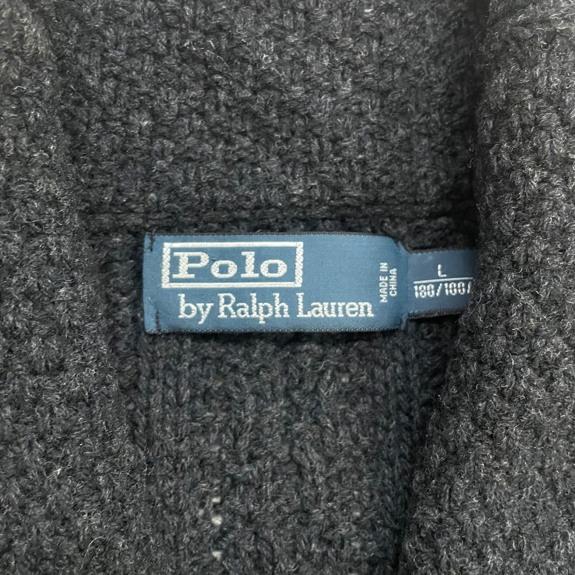 폴로 랄프로렌 숄 카라 니트 가디건 챠콜 상품이미지5