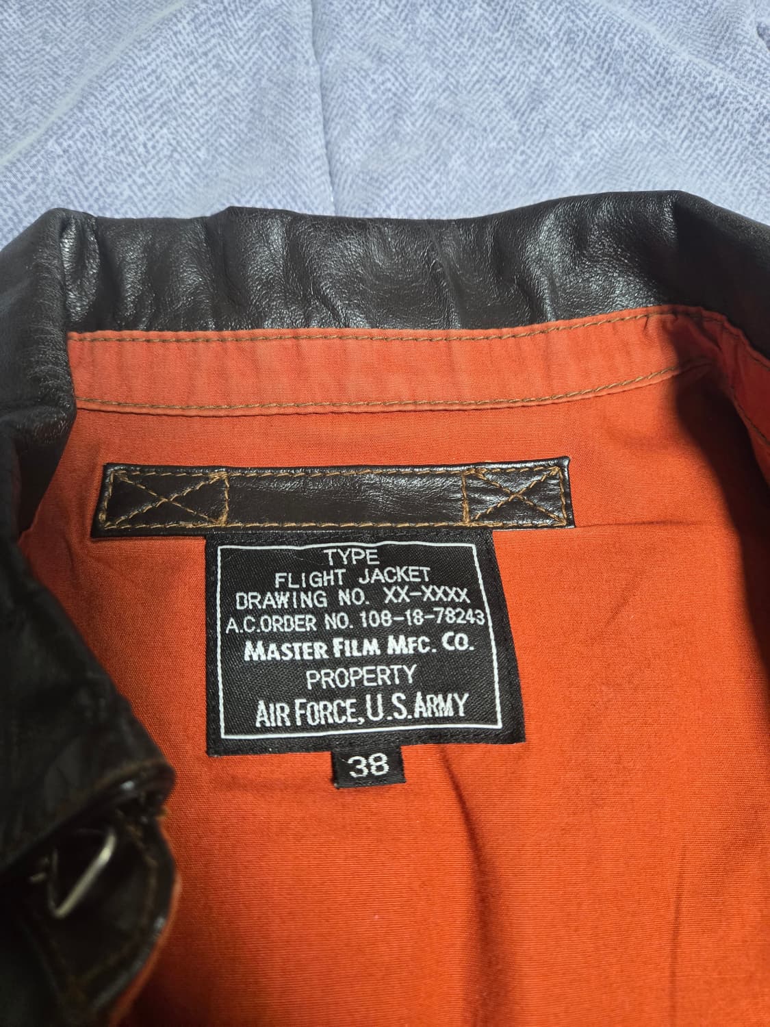 마스터필름 홀스하이드 A-2자켓 상품이미지3