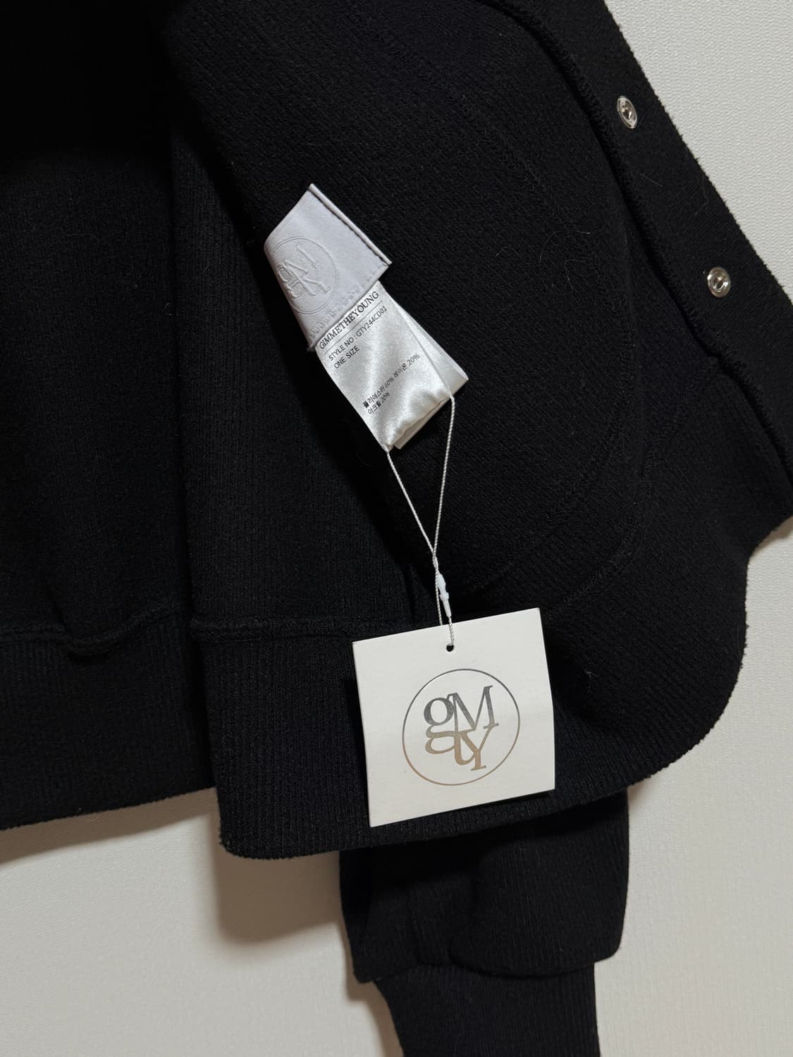 김미더영 스터드 머플러 후드 가디건  새상품  상품이미지5