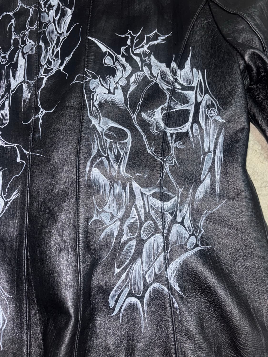 커스텀 양가죽 원버튼레더자켓 상품이미지3