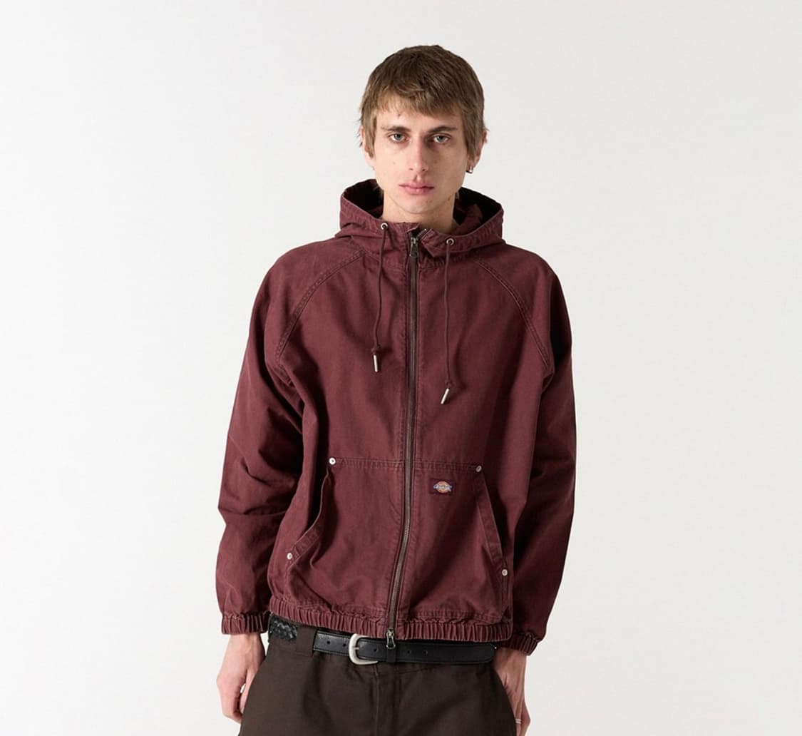 디키즈 캔버스 비치 재킷 버건디 L 상품이미지1