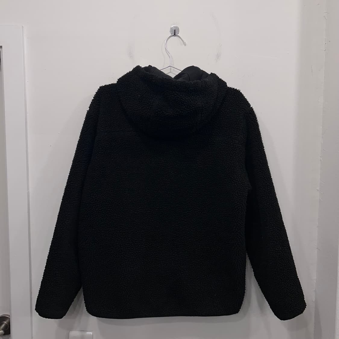 컬럼비아 자수로고 오버핏 뽀글이 후드 플리스 상품이미지5