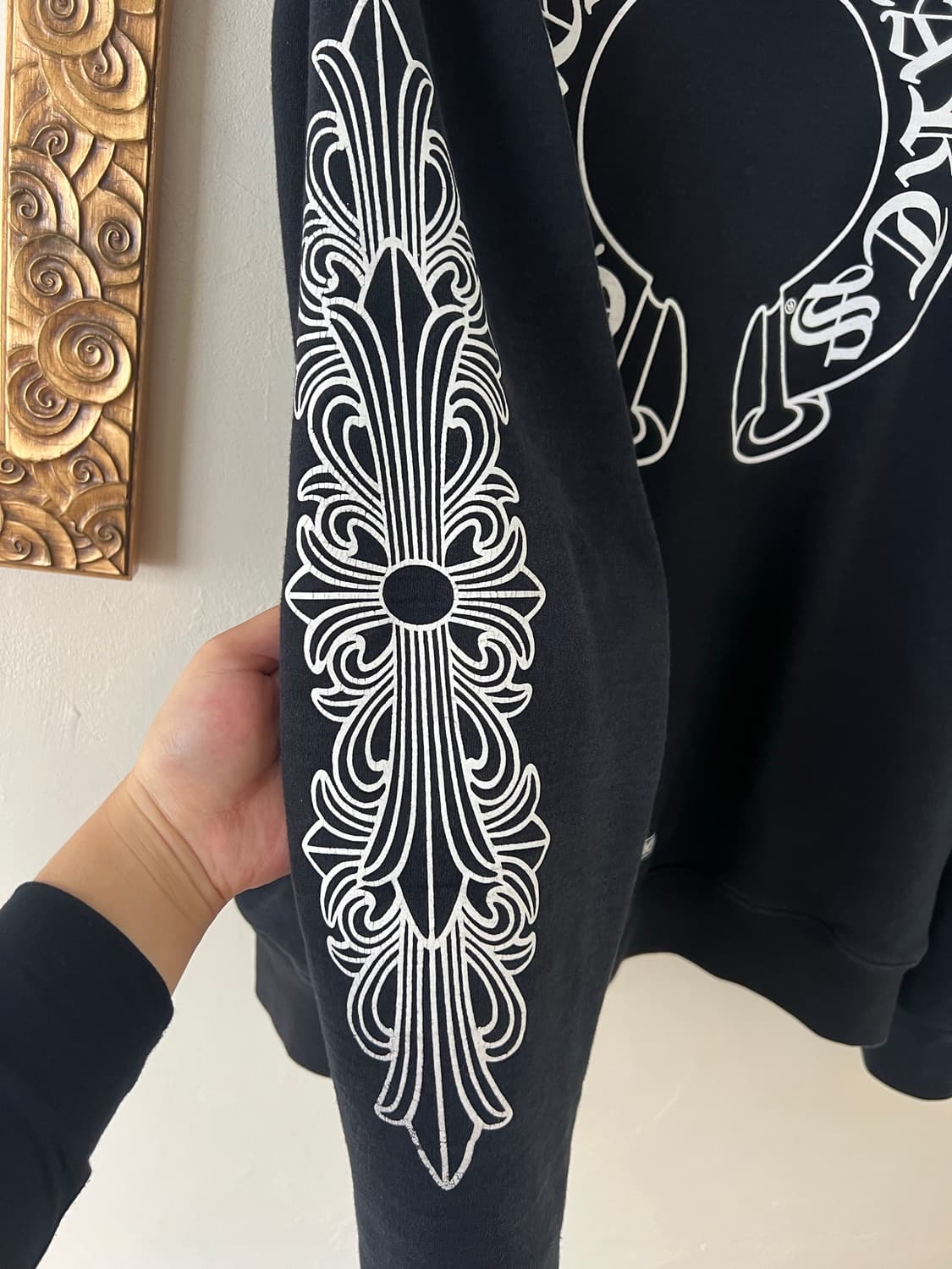 [xl] 크롬하츠 홀스슈 플로랄 헤비웨이트 후드집업 상품이미지6