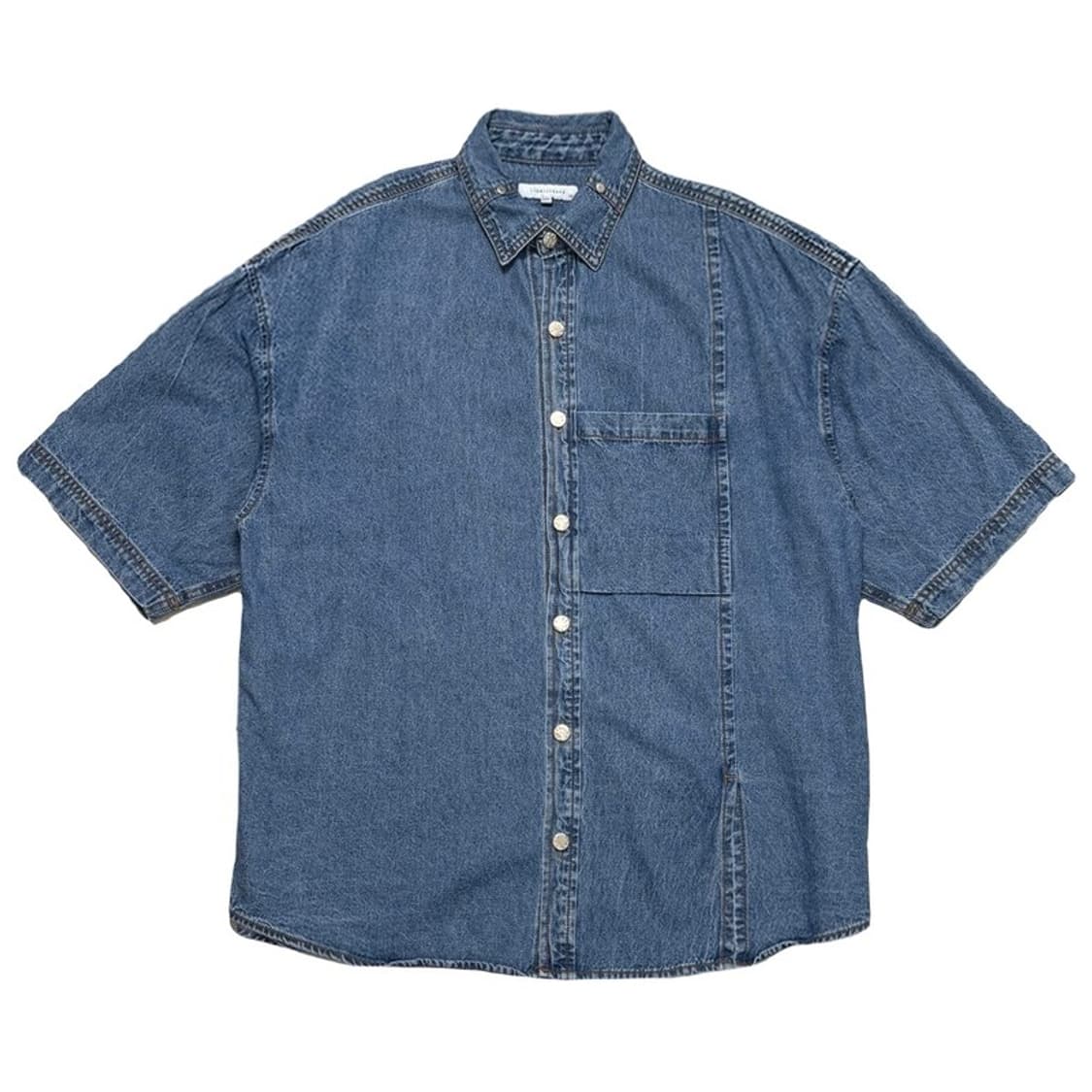 LIBERCLASSY 데님 반팔 셔츠 105 상품이미지1