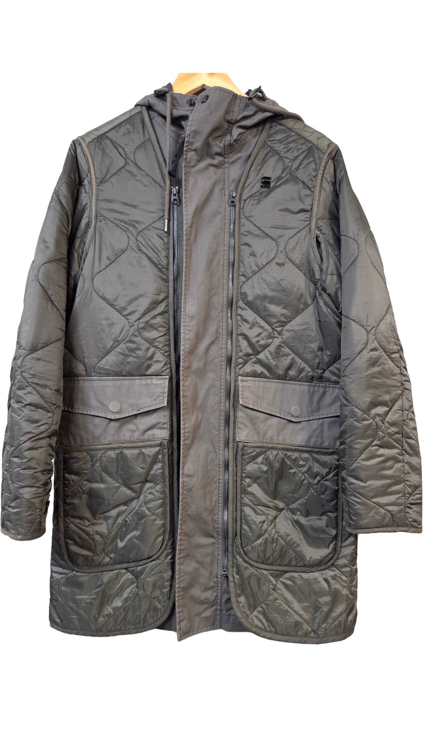 (특가)G-STAR 퀼팅 후드 코트(2PCS세트)남여공용XS/택없음 상품이미지1