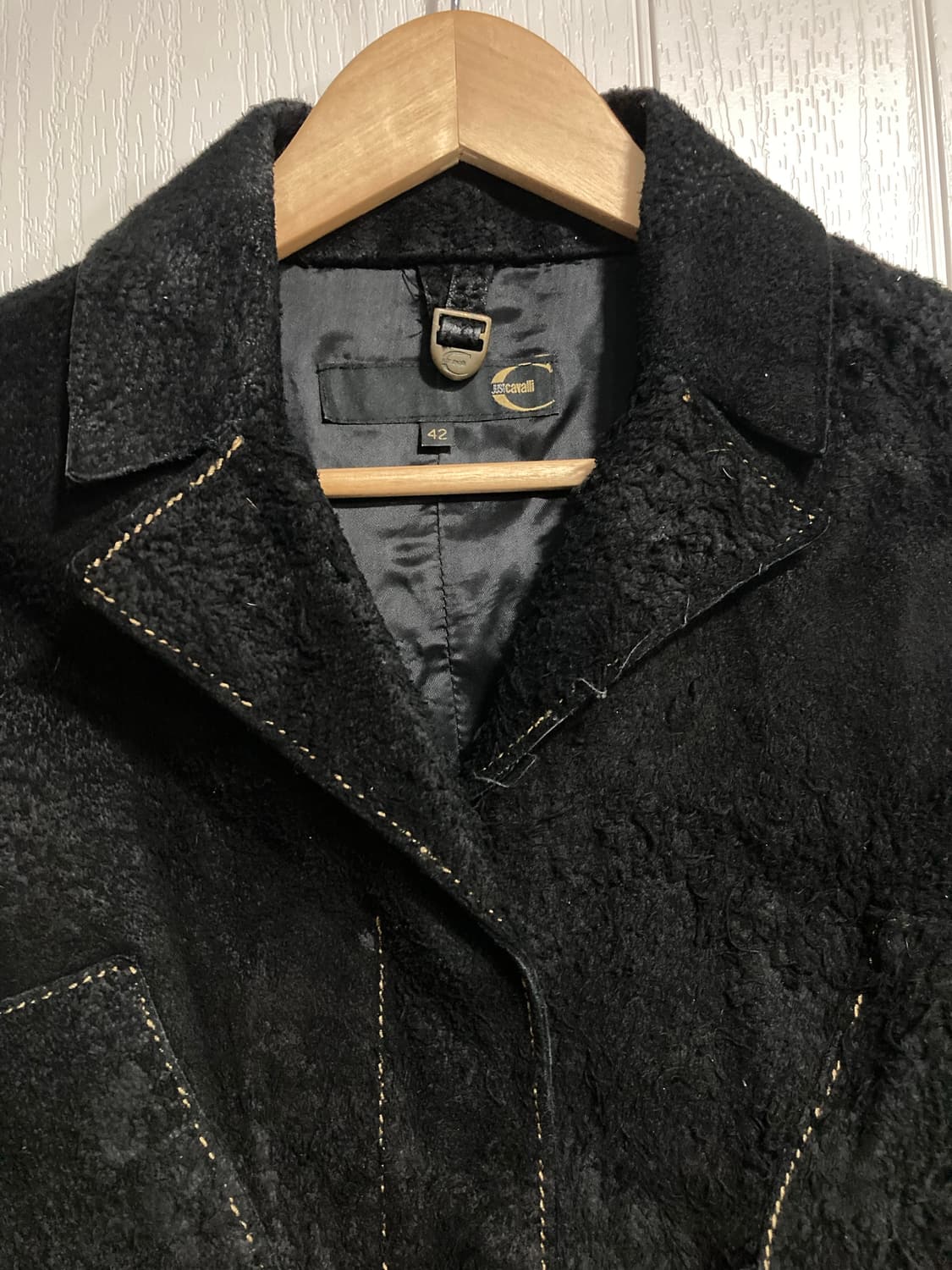 2000s 저스트 까발리 러프 레더 퍼 자켓 상품이미지5