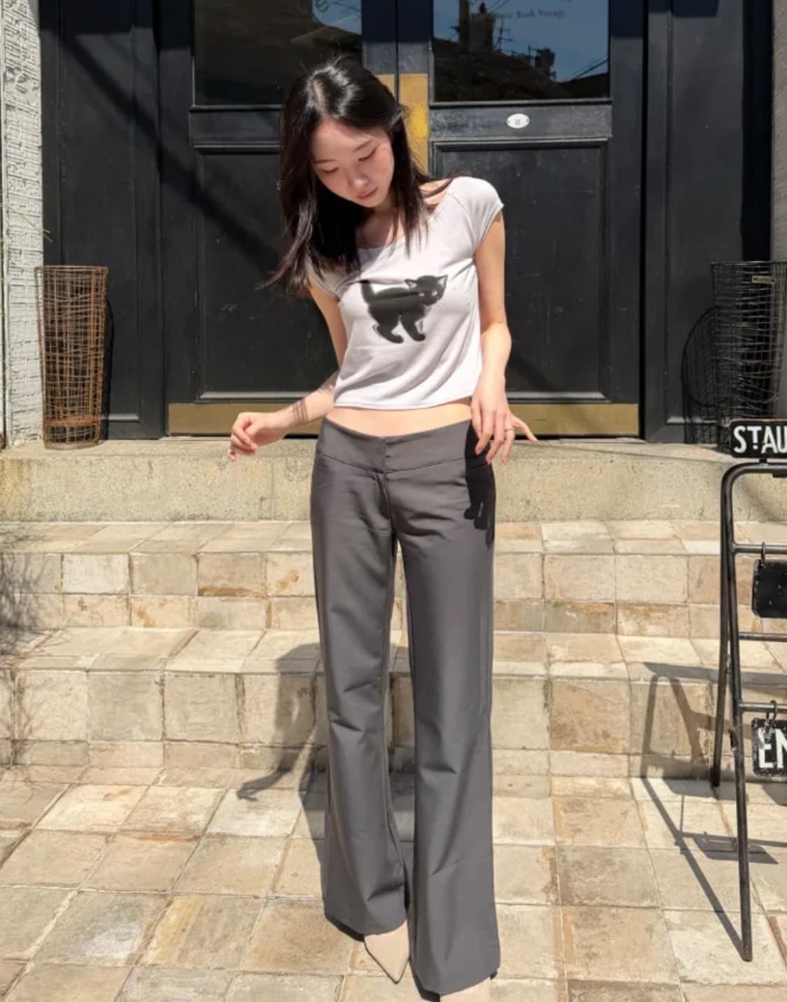 실루엣 26SS 아기고양이 숏 반팔 상품이미지1