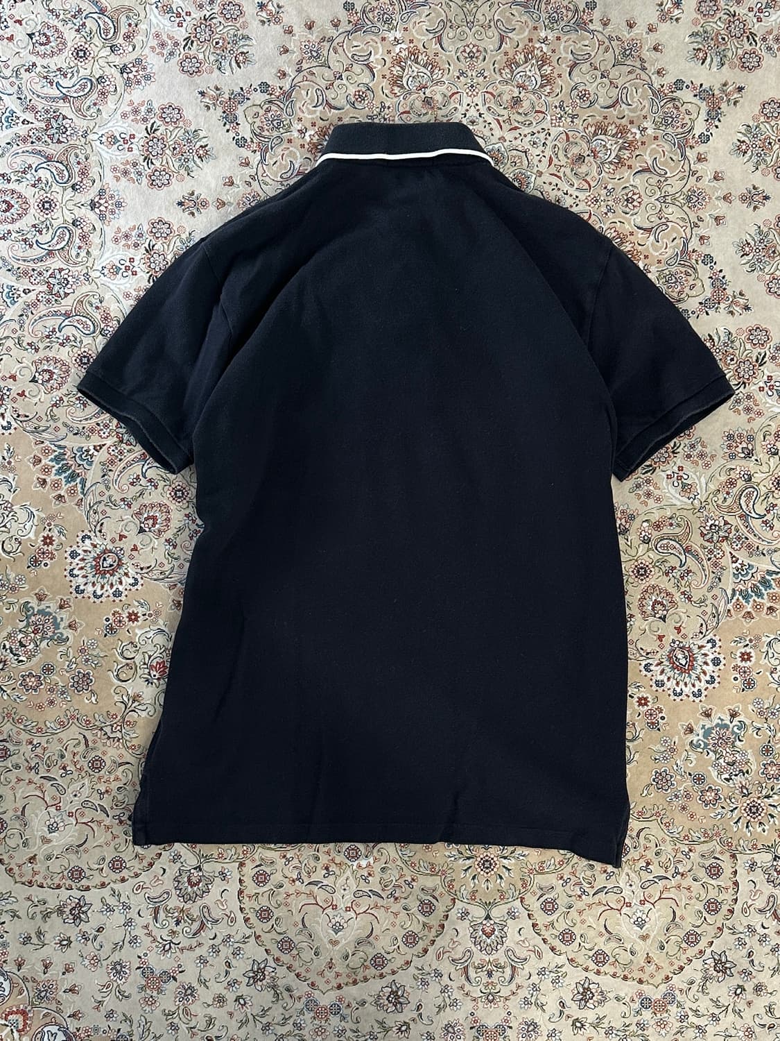 폴로 랄프로렌 블랙/화이트 빅포니 럭비 카라티  상품이미지2