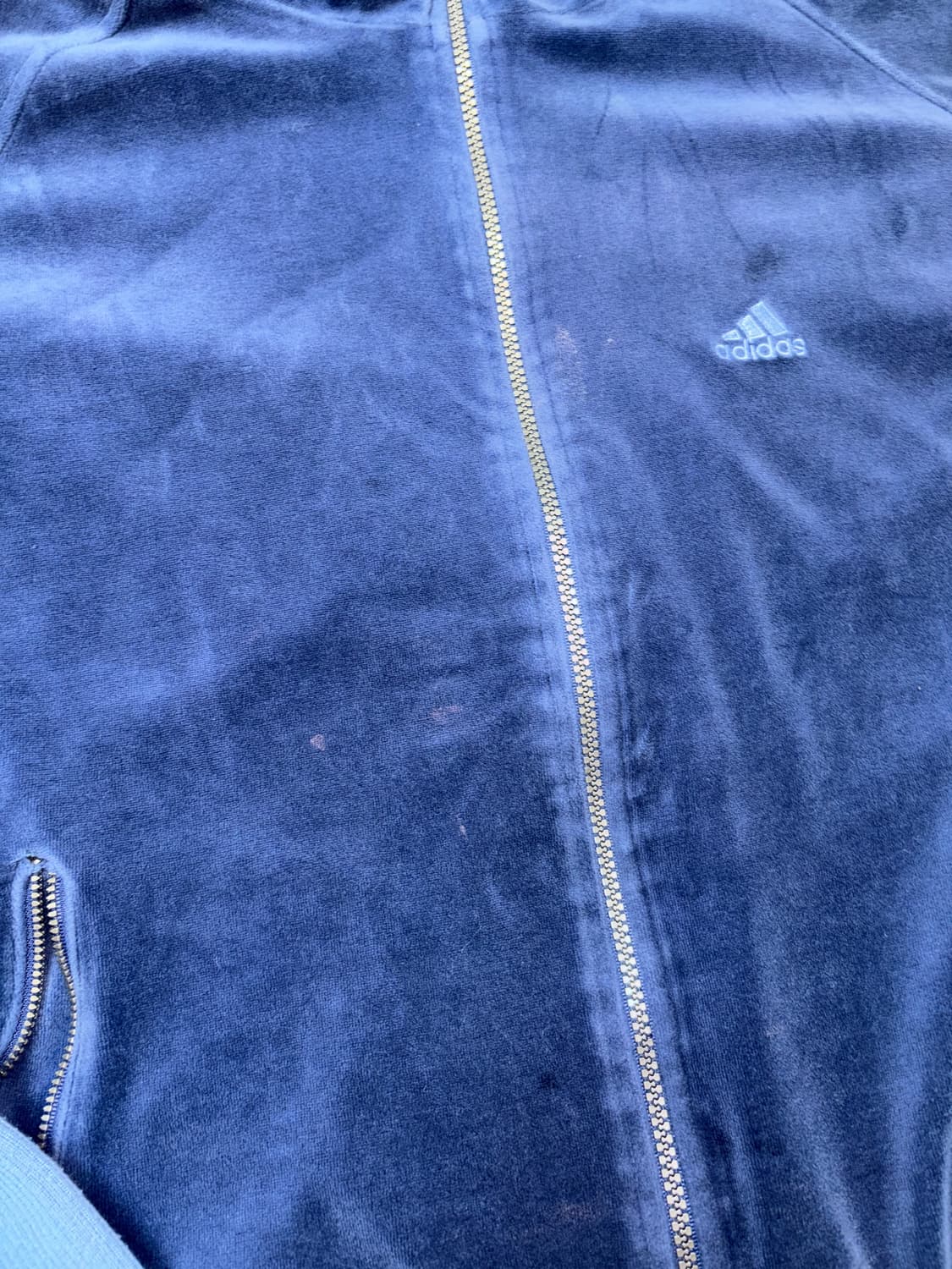아디다스 희귀 아노깔 블루 벨벳 져지 상품이미지5