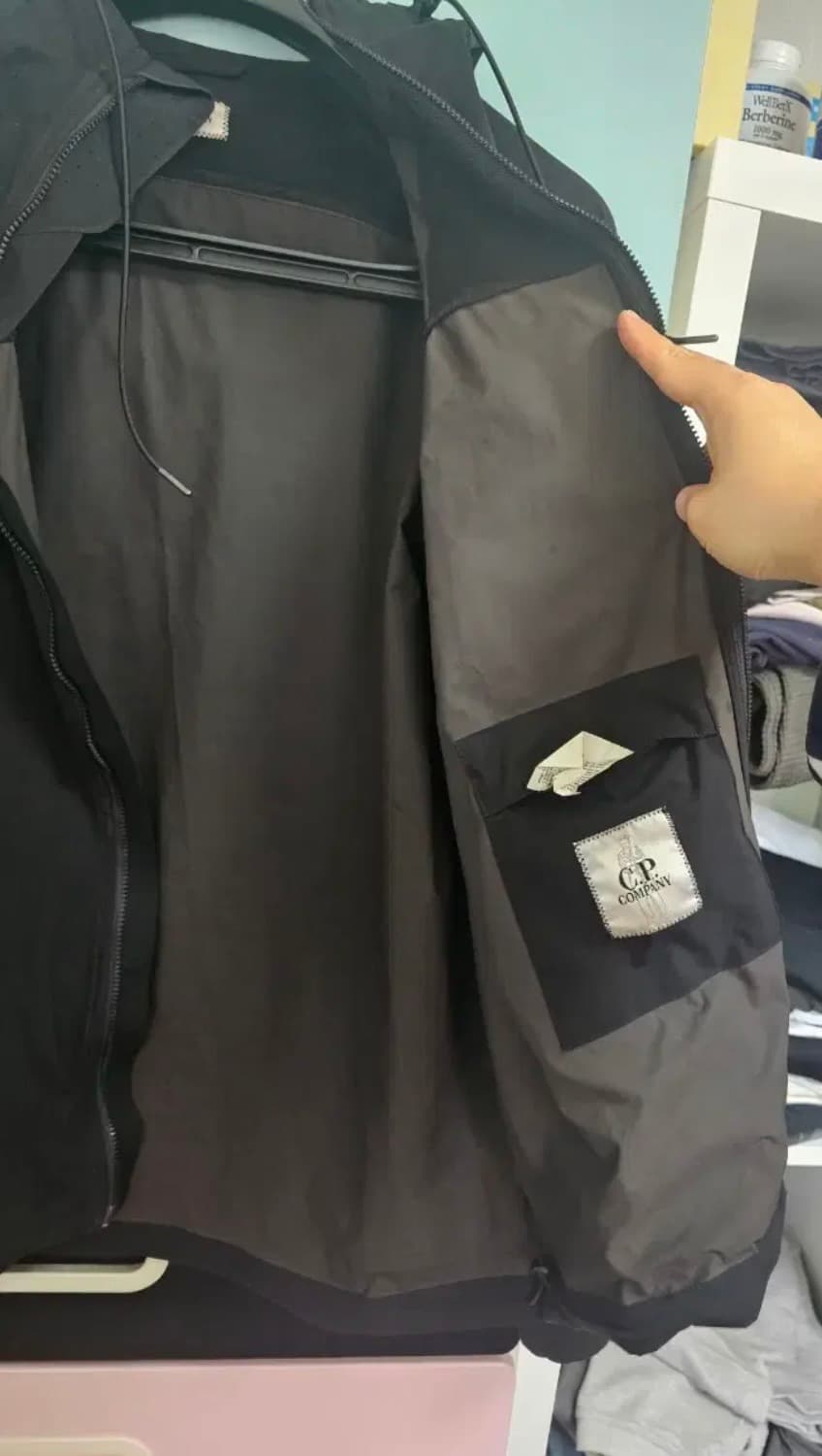 CP컴퍼니 블랙 후드 나일론 자켓 상품이미지4