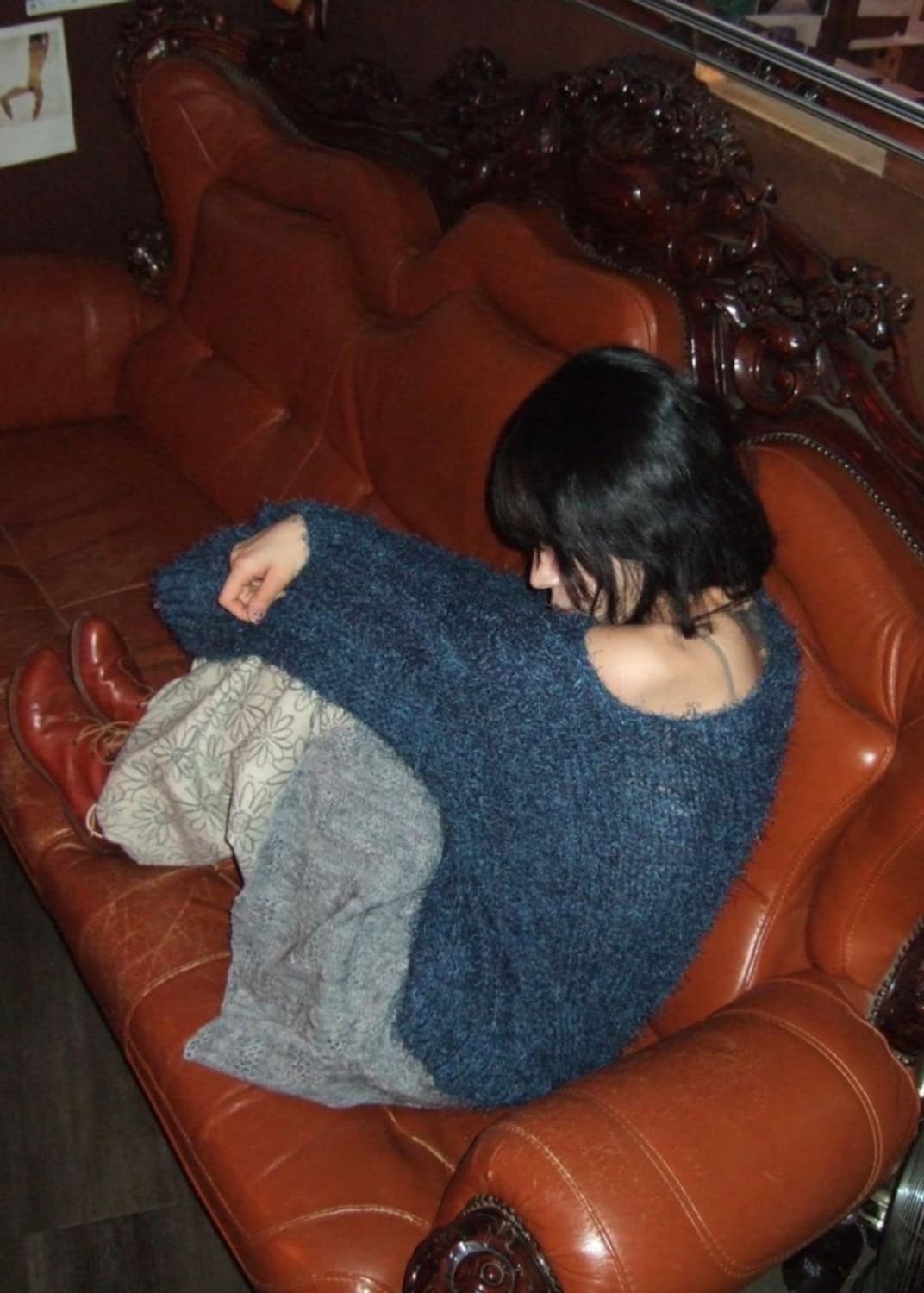 지그재그 모래하우스 보트넥 헤어리 니트 상품이미지2