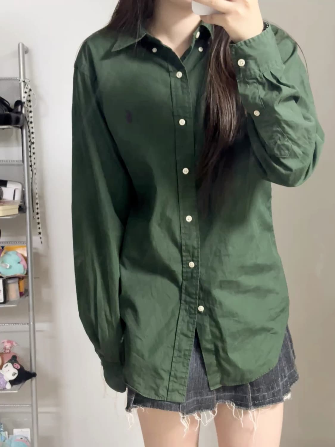 폴로 클래식핏 그린 셔츠 상품이미지2