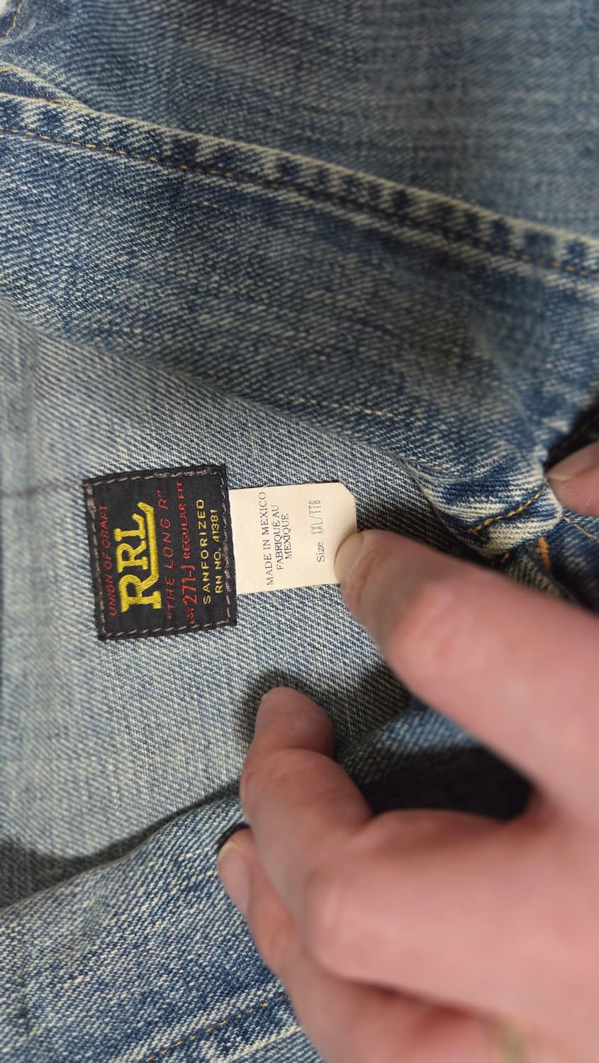 폴로 랄프로렌 RRL 남성 더블알엘 데님 LOT 271 트러커 2xl 상품이미지3