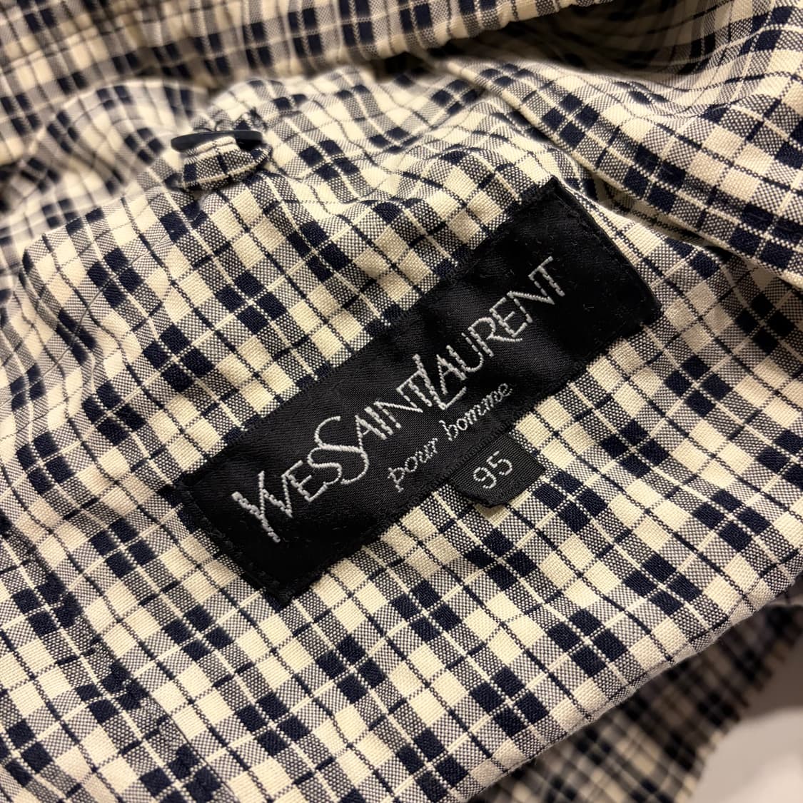 [95] YSL 입생로랑 뿌르 옴므 체크 셔츠 자켓 D697 상품이미지6