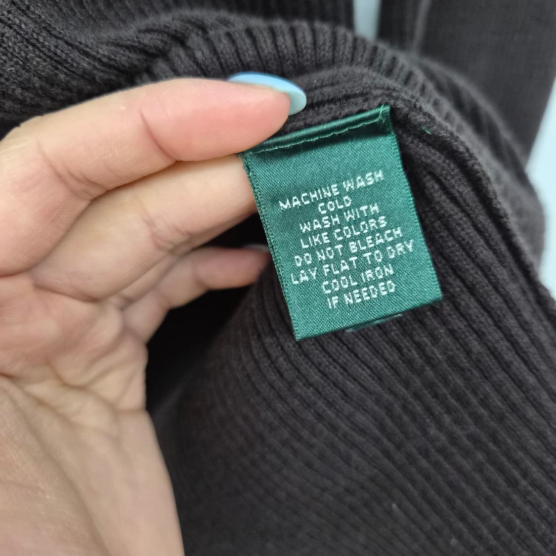 플로 랄프로렌 터틀넥 니트 블랙 여성 L 상품이미지4